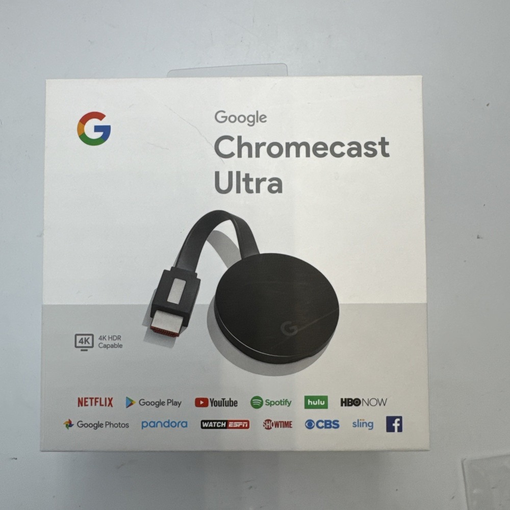 Google Chromecast Ultra 4K HDR TV streamer Black nc2-6a5-d